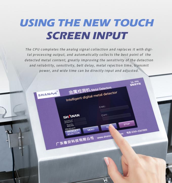 プラスチック ゴム 肉 ビスケット スナック コンベヤー 冷凍食品 産業用金属検出器 10