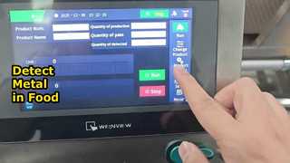 食品金属探知機による異物の検出
