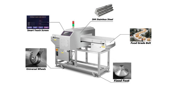 検出範囲 10g 5000g 食品金属探知機 1200mm X 800mm X 1200mm
