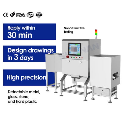 食品グレードX線コンベアベルト製造ラインの欠陥検出と不良品排除